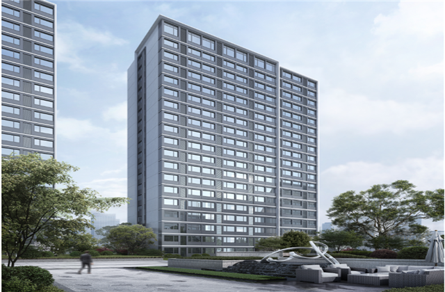 杭州市首座近零能耗住宅建筑临安PG国际宸锦学府主体结顶